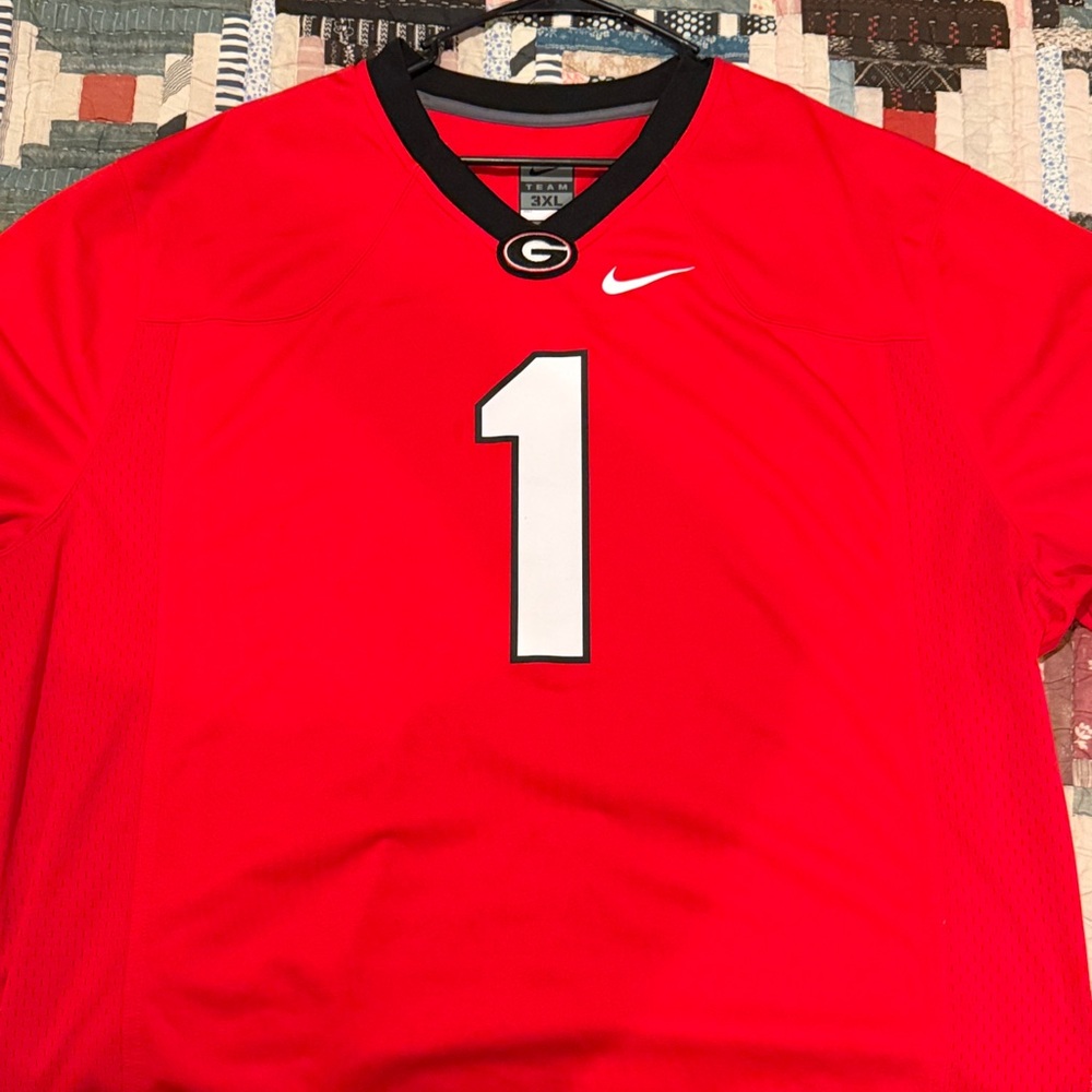 Nike Red and Black Men's Jersey
